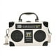 thumbnail image 1 of Bolso bandolera vintage único con forma de radio para mujer, con cierre de clip y bandolera., 1 of 5