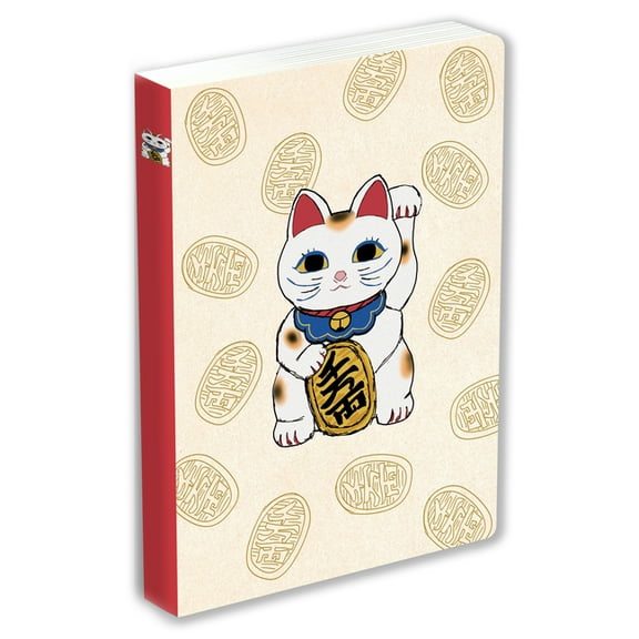 Journal Journal Lucky Cat (Maneki Neko), Lined Paperback: Blank Lined 144 Page A5 Notebook, (Paperback)