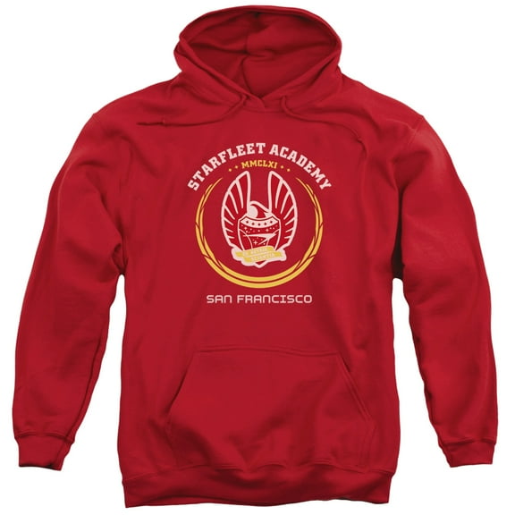 Star Trek Academy Heraldry Adult Pullover Hoodie Sweatshirt Red