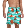 thumbnail image 2 of Kdxio Octopuses Print Mens Sleep Shorts Bottoms Soft Comfy Pajama Wear Pants with Drawstring Pockets, 2 of 5