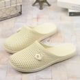 thumbnail image 2 of Bath Slippers with Holes Women Lightweight Slide Sandals Indoor Outdoor Bath Slippers Non Slip House Shoes Pool Beach, 38, 2 of 3