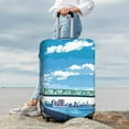 thumbnail image 5 of Salouo Urban Riverside Clock Tower Pattern Travel Dust-proof Suitcase Cover, Softside Suitcase Protector Luggage Cover Protector for 18-32inch ,Not Included Suitcase, 5 of 8