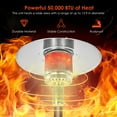 thumbnail image 3 of Gymax Chauffage au Gaz LP sur Pied pour Patio 50000 BTU en Acier Inoxydable au Propane avec Roues Bronze, 3 of 6