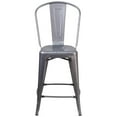thumbnail image 5 of Home Square 24" Curved Slat Back Metal Counter Stool in Gray - Set of 3, 5 of 8
