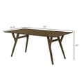 thumbnail image 2 of Roundhill Furniture Lavin Contemporary Walnut Finish Dining Table with Solid Wood Base, 2 of 10