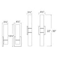 thumbnail image 3 of WAC Lighting Elementum 30" LED 2700K Aluminum Bathroom Vanity Light in Chrome, 3 of 3