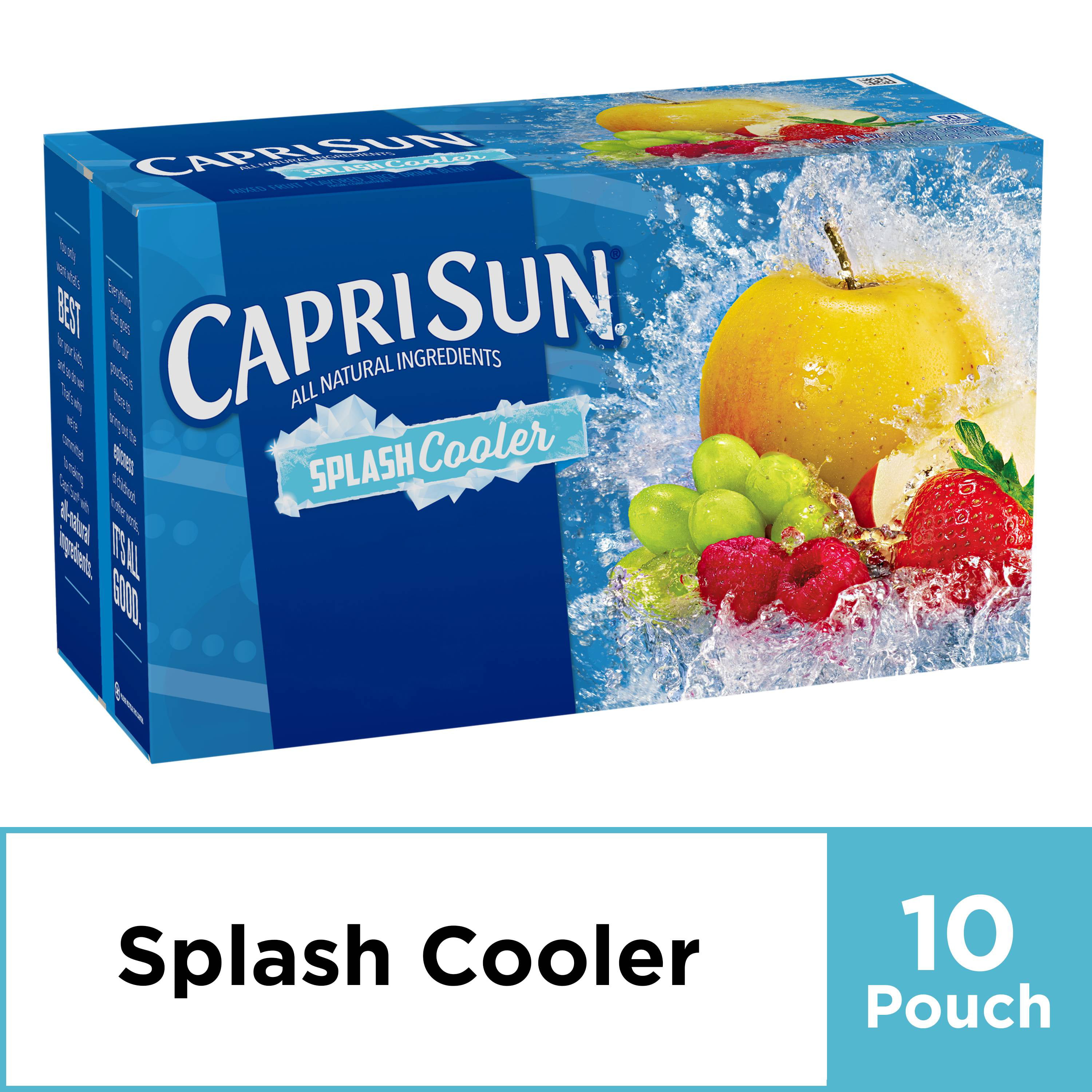 Capri Sun Splash Cooler Mixed Fruit Flavored Juice Drink Blend 10 Ct Pouche...