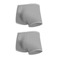 thumbnail image 3 of Qarigey Calzoncillos elásticos, suaves, acogedores, transpirables, ropa interior elástica femenina, cómodos, desechables, portátiles, Gris 2piezas, 3 of 6
