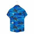 thumbnail image 5 of XUNKUSGA Men's Shirts Summer Fashion Hawaiian Button Down Shirts for Men Soft Casual Short Sleeve Beach Dress Shirts with Pockets for Lounging S-4XL Blue, 5 of 7