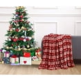 thumbnail image 2 of Velvet Super Soft Christmas Print Fleece Blanket - Holiday Themed Home Decor Fleece Blanket, Warm and Cozy for Winter Bedding, Sofas, and Gifts, 50 x 60 inches, Reindeer Burgundy, 2 of 6