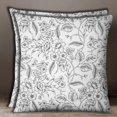 thumbnail image 2 of S4Sassy White Cotton Poplin Floral Print Square Pillow Case 2 Pcs Cushion Cover Home Decor-12 x 12 Inches, 2 of 4