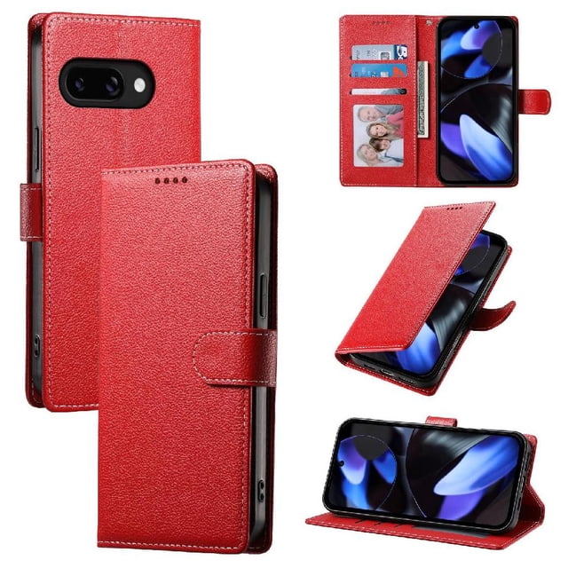 Case for FOXDOCK Google Pixel 9A Wallet Case – Premium Leather, 3 Card Slots, Shockproof Protection