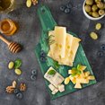 thumbnail image 5 of Underwater Cutting Board, Mermaid Cartoon Water Bubbles and Starfish Curly Fictional Print, Decorative Tempered Glass Cutting and Serving Board, Wine Bottle Shape, Green, by Ambesonne, 5 of 5