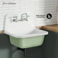 thumbnail image 2 of Loire 22" Cast Iron Rectangle Wall-Mounted Sink in Glossy Sage, 2 of 8