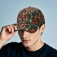 thumbnail image 5 of Botanical Flower Baseball Cap – Rustic Farmhouse Bloom Blossom Dad Hat Featuring Country Garden Aesthetic Design, Watercolor Floral Print, Adjustable Closure, 5 of 5