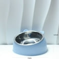 thumbnail image 3 of Cuenco de acero inoxidable para gatos y perros Cuenco doble para proteger las vértebras cervicales Cuenco para gatos Cuenco para comida para mascotas con boca inclinada, 3 of 5