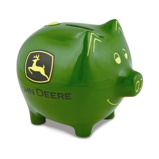 Polyresin John Deere Logo Piggy Bank