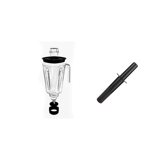 Combo/Pack vaso plastico completo 2L + tamper desatascador de alimentos