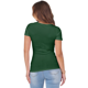 thumbnail image 3 of Camiseta de Canalé Entallada para Mujer, Verde Oscuro, Talla XL, 3 of 9