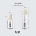 thumbnail image 3 of Biberón de vidrio para bebé BIBS 110 ml, libre de BPA, caucho natural, marfil, 3 of 7