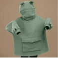 thumbnail image 5 of Fleece Hoodies Frog Hoodie Winter Warm Thick Loose Oversized Sweatshirt Outwear Hooded, 5 of 5