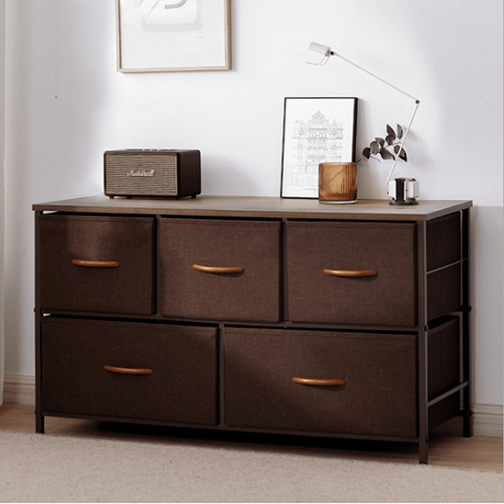 bed and chest of drawers