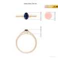 thumbnail image 5 of ANGARA Natural Prong-Set Oval Sapphire Cathedral Solitaire Ring in 14K Rose Gold for Women (Size-6x4mm) | September Birthstone, Anniversary, Jewelry Gift for Women | Natural Blue Sapphire Ring, 5 of 9
