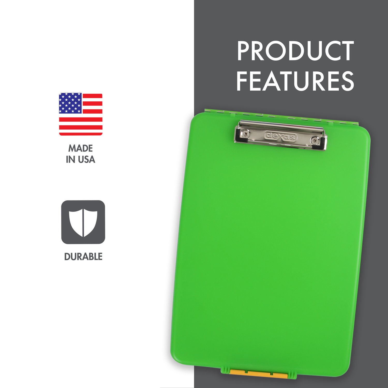 Dexas Slimcase Storage Clipboard, Set of Two, Green, 2 Piece