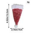 thumbnail image 2 of pstuiky Juego de cuchillo y tenedor navideño de lentejuelas de 6 piezas. Mini sombrero navideño de cuchillo y tenedor. Adornos navideños de escritorio., 2 of 3