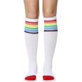 thumbnail image 2 of HSHDLDF Premium Striped Adult Knee High Tall Athletic Skater Tube Socks, 2 of 3