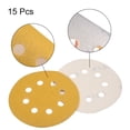 thumbnail image 3 of Uxcell 100 Grits 8-Holes Sanding Discs Hook and Loop Wet Dry Sandpaper Sander Aluminum Yellow 15pcs, 3 of 5