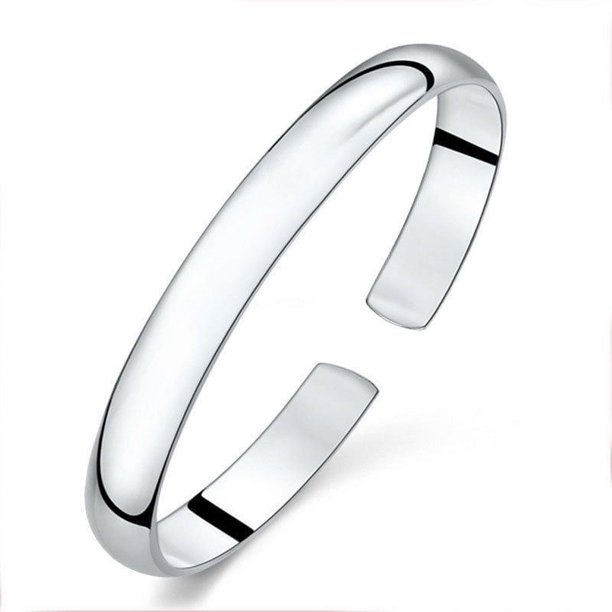 Nvzi Pulseras de brazalete, regalos para el día de la madre para mamá, joyas de pulsera, regalos para mamá, regalos de Navidad, regalos de cumpleaños - Plateado
