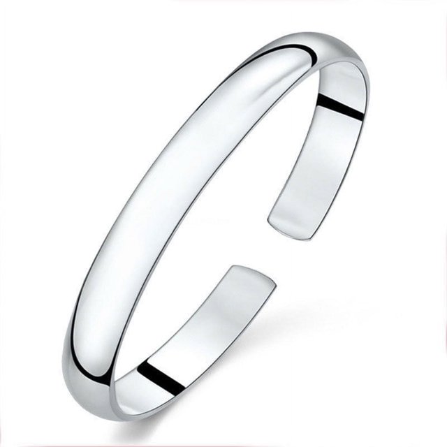 Nvzi Pulseras de brazalete, regalos para el día de la madre para mamá, joyas de pulsera, regalos para mamá, regalos de Navidad, regalos de cumpleaños - Plateado