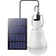 thumbnail image 1 of Lámparas solares con bombilla solar LED para exteriores, lámpara solar para acampar, lámpara colgante solar con panel solar, bombilla de 3 W, iluminación solar para exteriores, 1 of 5