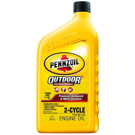(3 Pack) Pennzoil Premium OB/MP 2 Cycle Motor Oil, 1