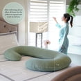 thumbnail image 4 of PharMeDoc Pregnancy Pillow - C Shaped Body Pillow for Pregnant Women - Sage, 4 of 8