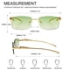thumbnail image 5 of Gafas de Sol ADE WU Vintage Sin Montura Retro Marco Dorado Lentes Verdes, 5 of 7