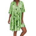 thumbnail image 1 of Tralilbee Nouvelle Robe de Plage à Manches Longues Imprimée Grande Taille Mode Décontractée Robe Élégante Ample et Confortable Convient pour Voyage, Fête, Souper en Famille, 1 of 3
