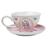 Disney Aristocat Marie The Finest in Paris and Sweets Ceramic Teacup and Saucer, 12 Ounces