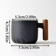 thumbnail image 3 of MOPOOR Japanese-style Ceramic Espresso Cup with Wooden Handle,Microwave Safe, Porcelain,Hand Wash Only,Wood Handle Water Cup Home Office Drinkware, 3 of 9