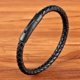 thumbnail image 1 of XQNI, nueva pulsera de cuero de estilo clásico para hombre, botón de acero inoxidable negro Simple, accesorios neutros, regalos de joyería tejidos a mano Tan Jianjun  unisex, 1 of 2