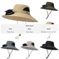 thumbnail image 2 of SAWOBUUN Solar Powered Fan Hat Wide Brim Breathable Sun Hat Fishing Beach Outdoor Hats for Men and Women, 2 of 8