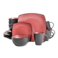 thumbnail image 1 of Vajilla Gibson Soho Roja Mate con Negro 16pz, 1 of 4