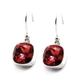 thumbnail image 3 of Aretes Zvezda Cushion color Scarlet plata .925 gancho Zvezda ZAR-CSH12-SCA-G, 3 of 4