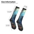 thumbnail image 2 of Naloa Underwater Dolphin Thigh High Socks Extra Long Stretchy Sock Women Over Knee High Opaque Stocking Daily Wear, 2 of 6