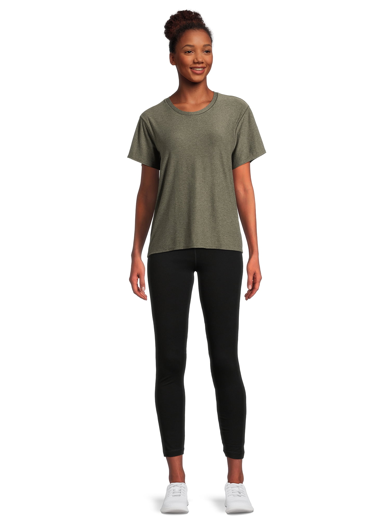 Athletic Works Women's and Women's Plus ButterCore Tee with Short Sleeves, Sizes XS-4X