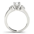 thumbnail image 2 of Eloya Jewel Three Stone 1.7 Ct Radiant Cut Moissanite Ring - Crafted with 14K White Gold Plated and Double Prong Setting - Engagement and Wedding Rings for Women's Fine Jewelry Collection, 2 of 2