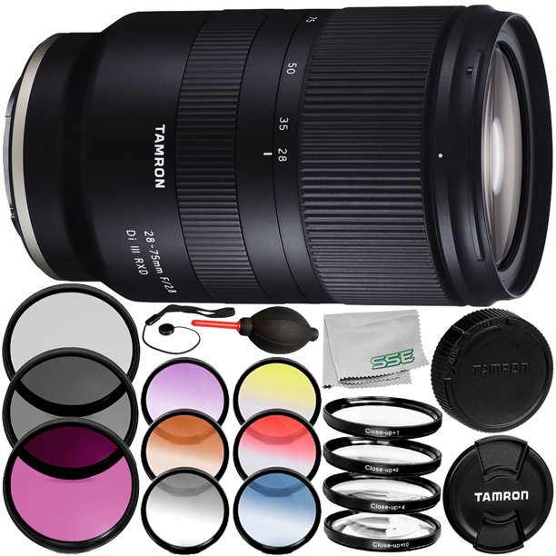 Tamron 28 75mm F 2 8 Di Iii Rxd Lens For Sony E 9pc Accessory Bundle Includes Manufacturer Accessories 3pc Filter Kit Uv Cpl Fld More Walmart Com Walmart Com