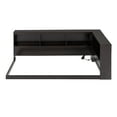 thumbnail image 4 of MODERNLUXE Wood Twin Size Platform Bed with Shelves, Storage Daybed with USB Ports, Espresso, 4 of 12