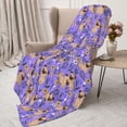 thumbnail image 3 of Sikiie Pugs and Flowers Cozy Flannel Fleece Throw Blanket: Lightweight & Thick for All Seasons - Perfect for Women, Men, & Kids"50"x40", 3 of 6